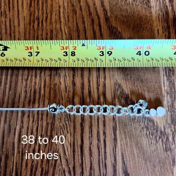 BRIGHTON "Contempo" Long Length Silver Scroll Necklace TIMELESS CHIC! - Picture 6 of 9